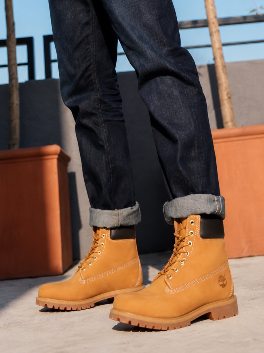 Timberland 6-Inch Premium Waterproof Primaloft Wheat Nubuck Boots Size 7 Euc! — image 2 of 8